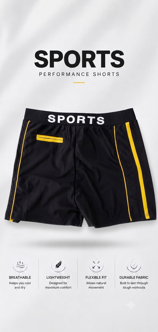Boys Athletic Swim Trunks with Contrast Side Panels