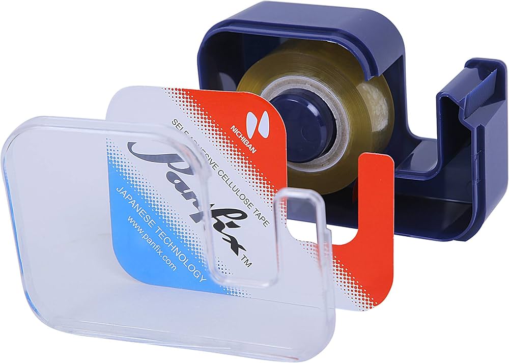 Nichiban Panfix Cellulose Tape Dispenser with Self-Adhesive Tape Roll | 19mm x 22mm