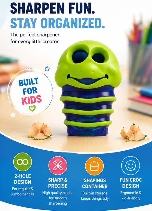 Maped Croc Croc Two-Hole Pencil Sharpener