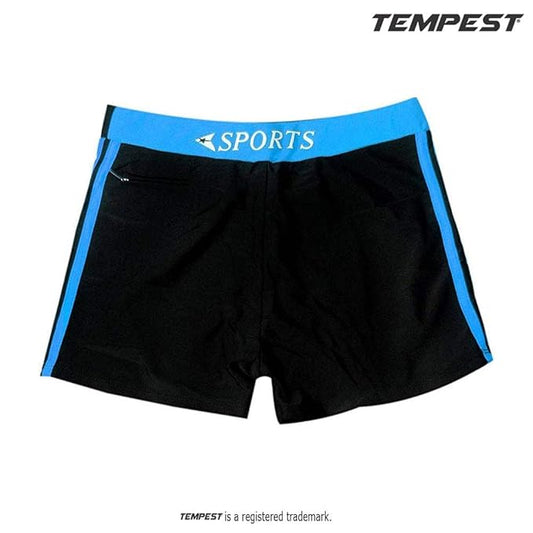 Boys Sports Swim Trunks with Contrast Side Stripes