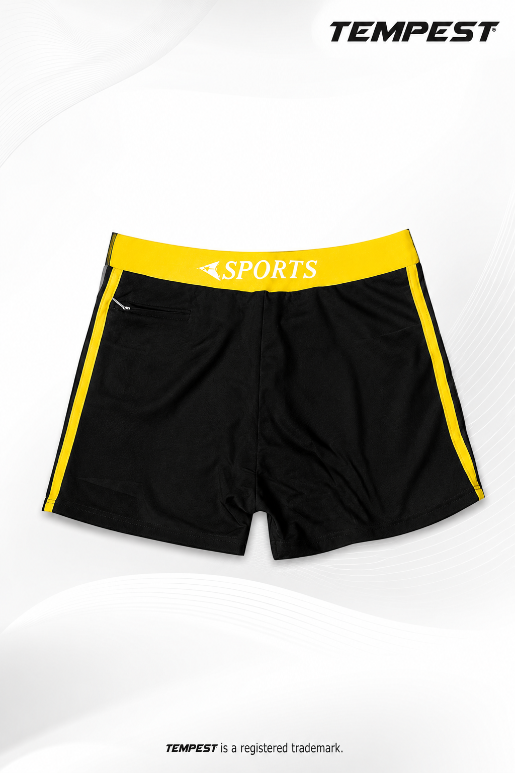 Boys Sports Swim Trunks with Contrast Side Stripes