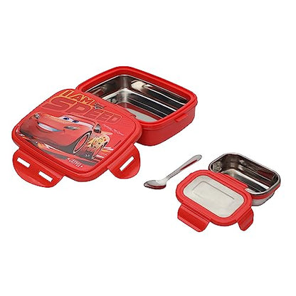 JAYPEE Disney Speed Car 600ml| SteelTek Insulated Stainless Steel Lunch Box