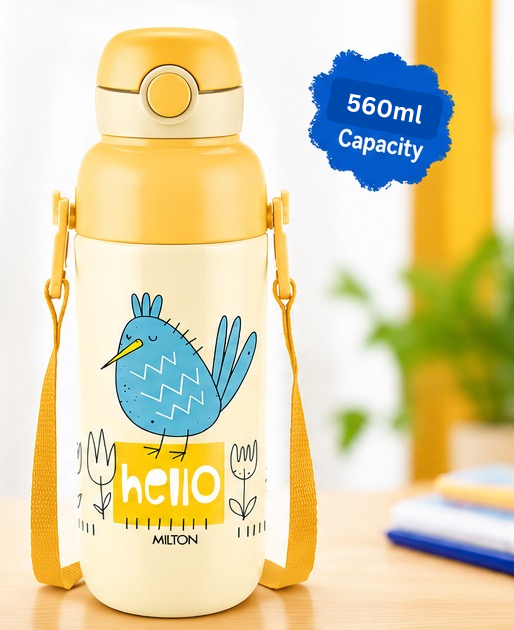 milton kids birds design bottle