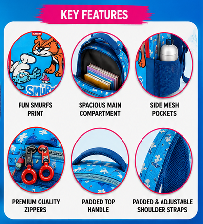 Children's Backpack,Smurfs Backpack for Kids