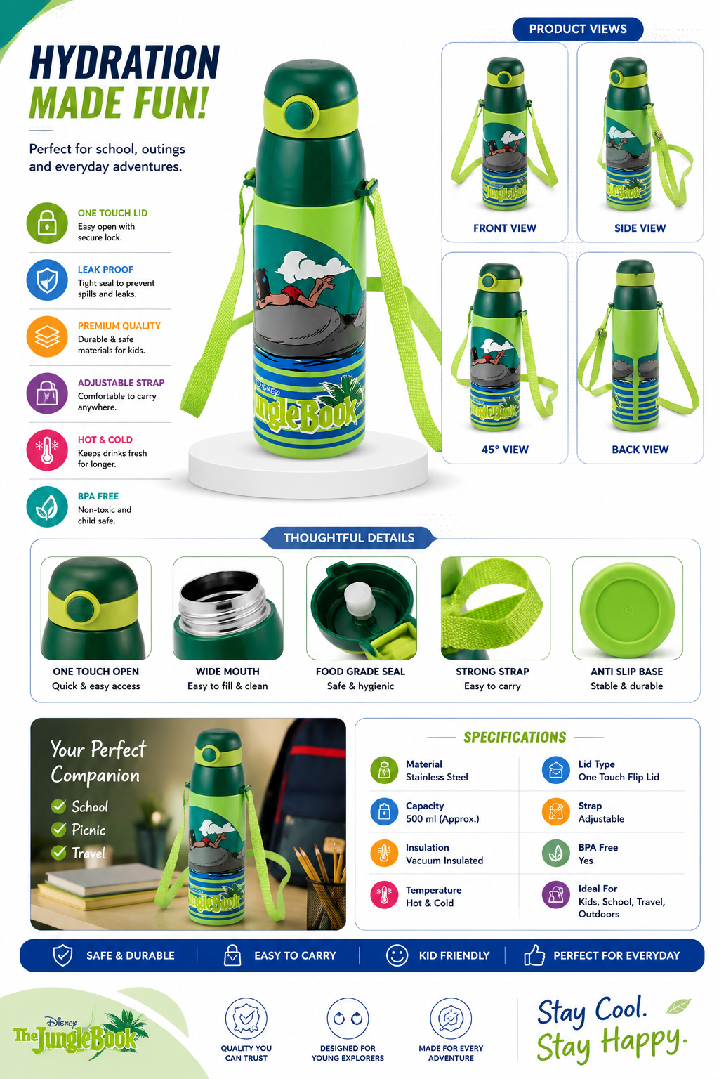 CELLO Kids Water Bottle