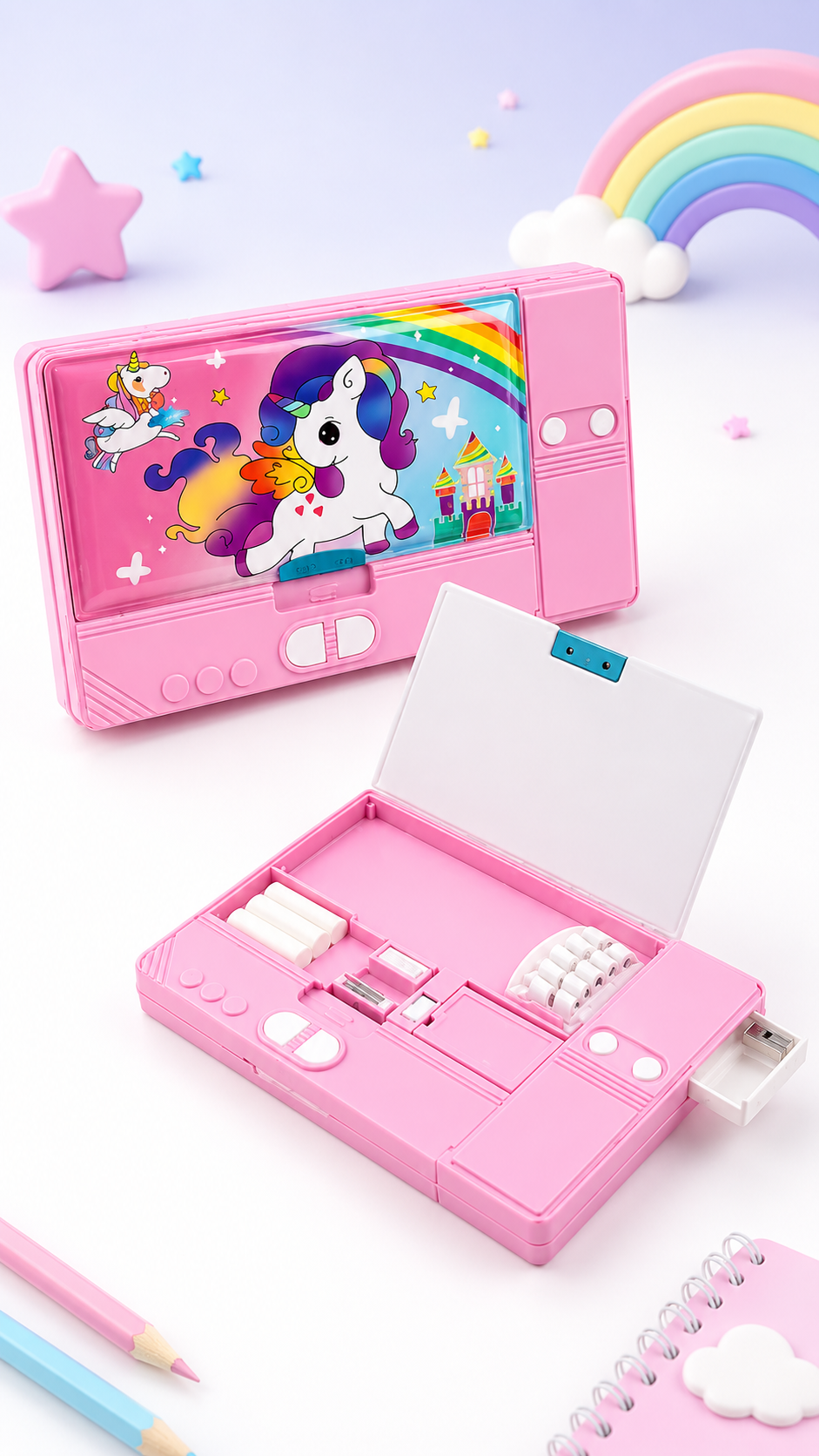 Fancy Unicorn Pencil Box for Girls | Spacious organiser with multiple compartements