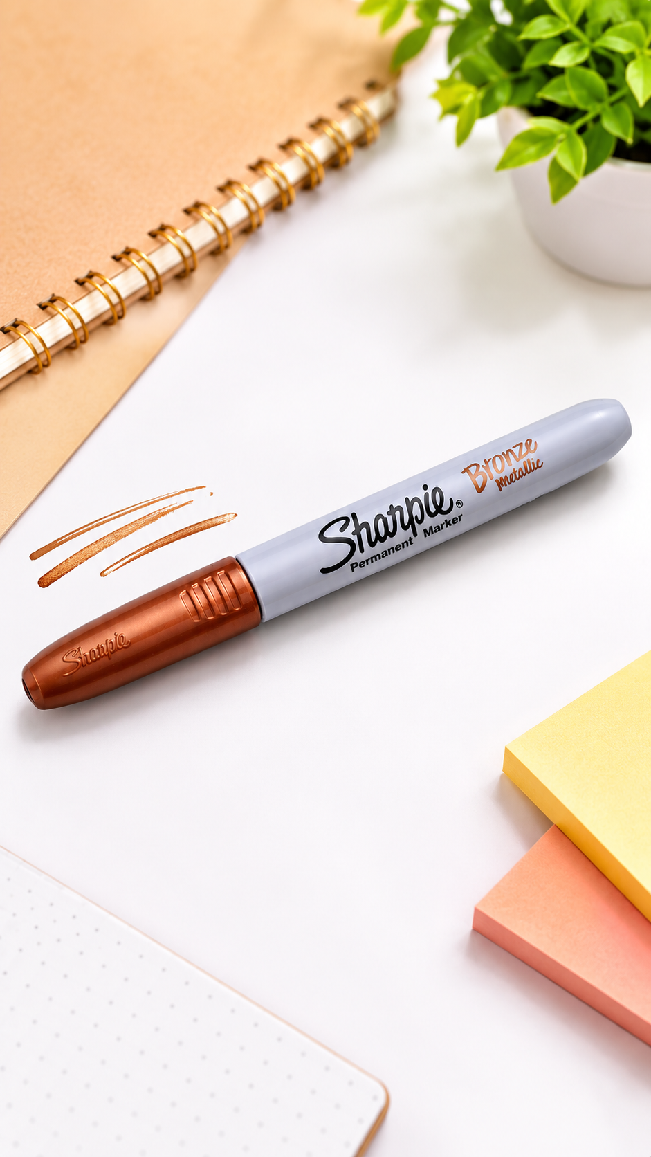 Sharpie Bronze Metallic Permanent Marker|set of 3 Marker