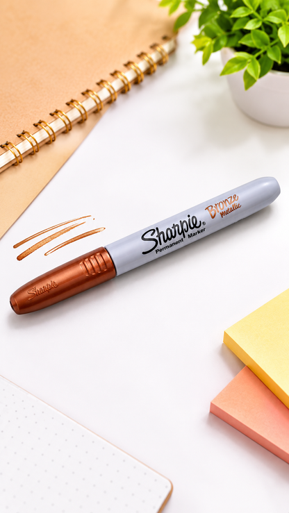 Sharpie Bronze Metallic Permanent Marker|set of 3 Marker