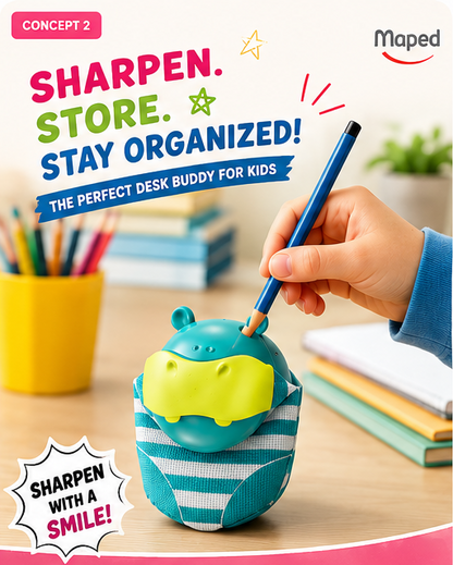 Maped Croc Croc Pencil Sharpener with Canister