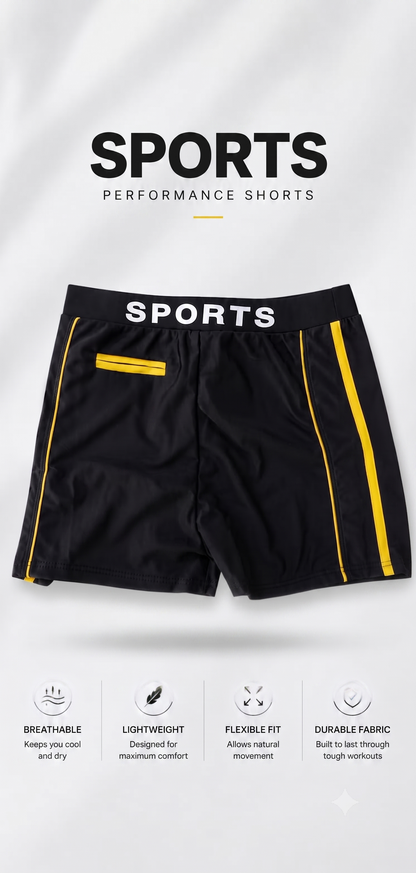 Boys Athletic  Swim Trunks with Contrast Side Panels