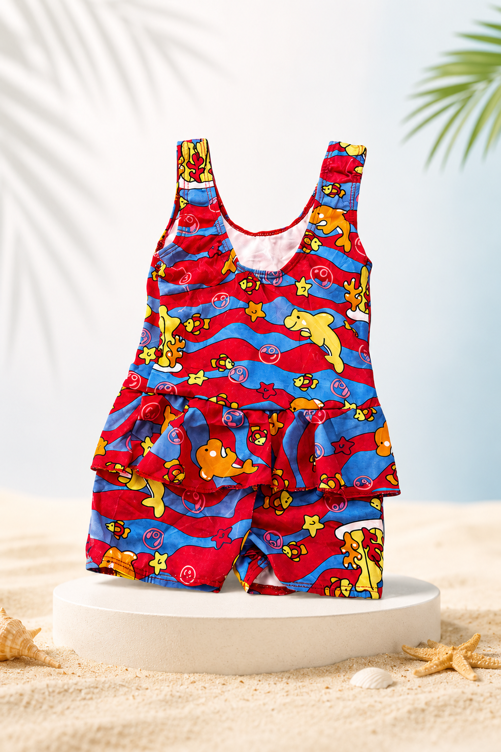 Girls One-Piece Swimsuit with Shorts