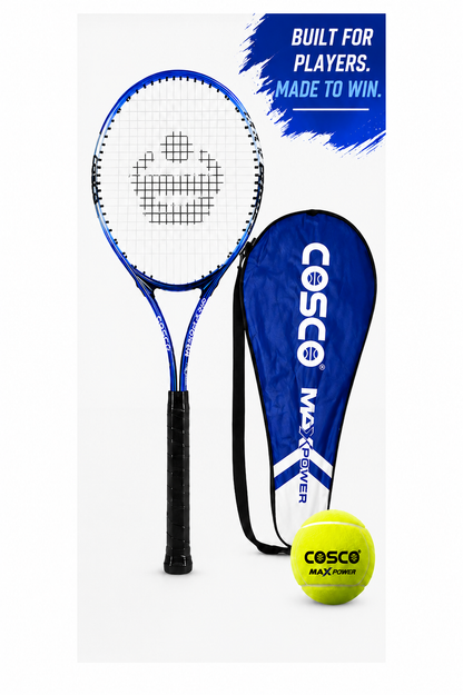 COSCO Max Power Tennis Racquet | Aluminium O-Beam Frame | Recreational Tennis