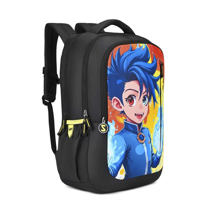 Skybags Manga Fire-N-Ice Black School Backpack | 27L