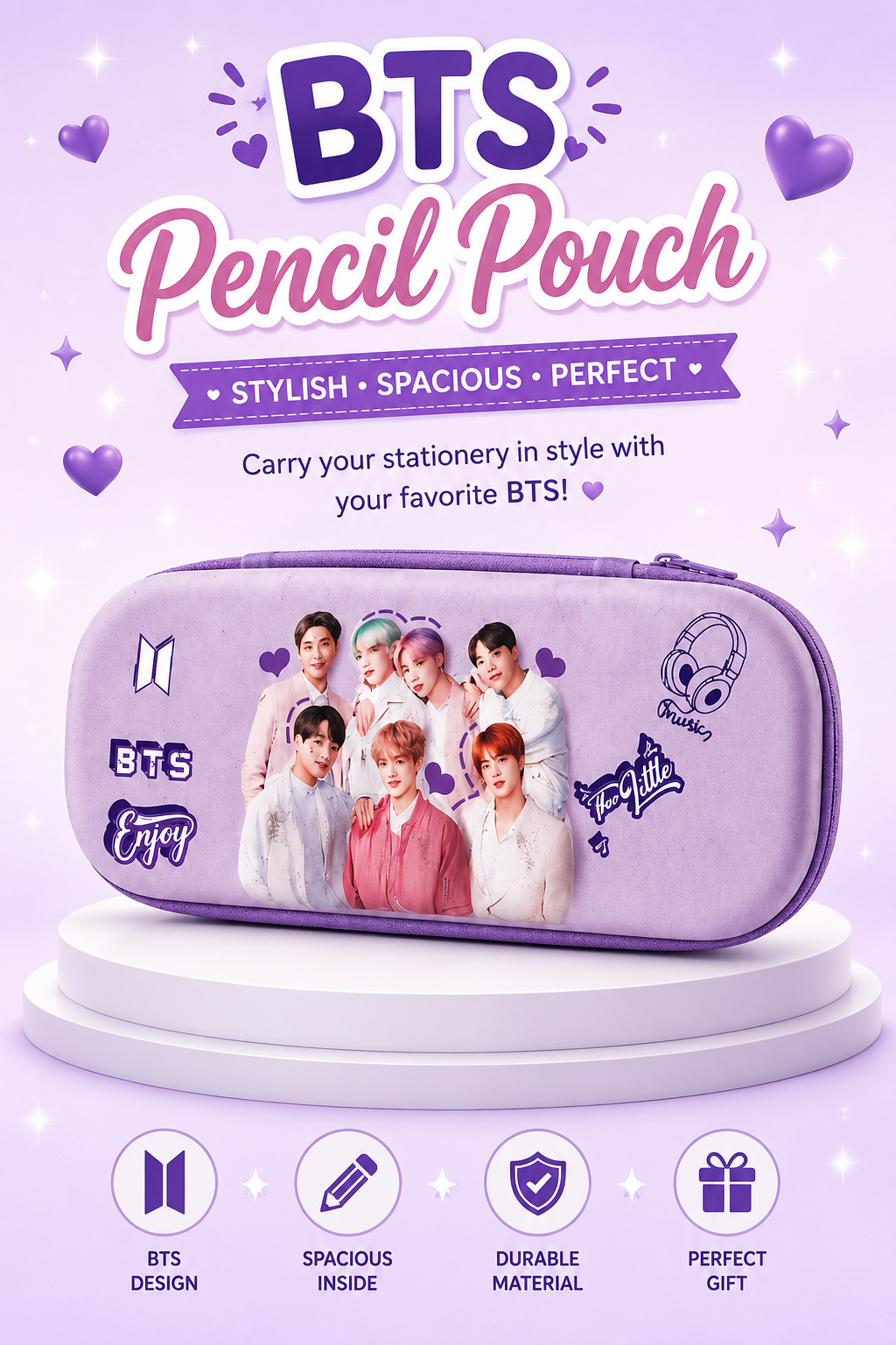 BTS pencil pouch