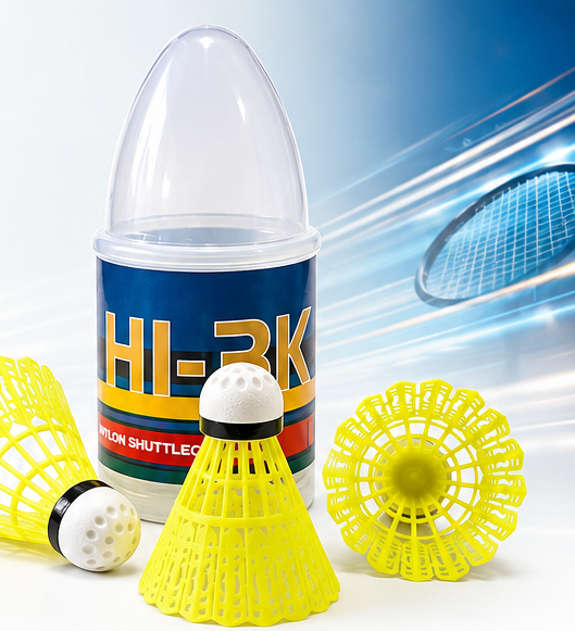 HI5 HI-3K Shuttlecock Set | Durable Nylon Badminton Shuttle for Beginners & Practice