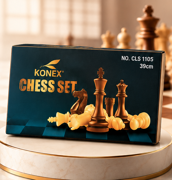 KONEX Chess Board Set CLS-1105 | Classic Foldable Chess Game