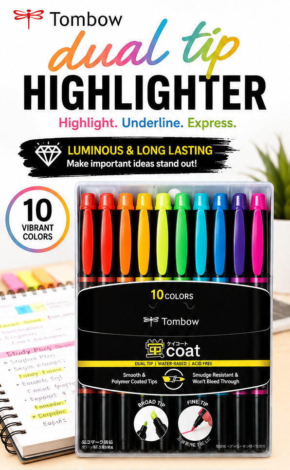 Tombow dual tip highlighter