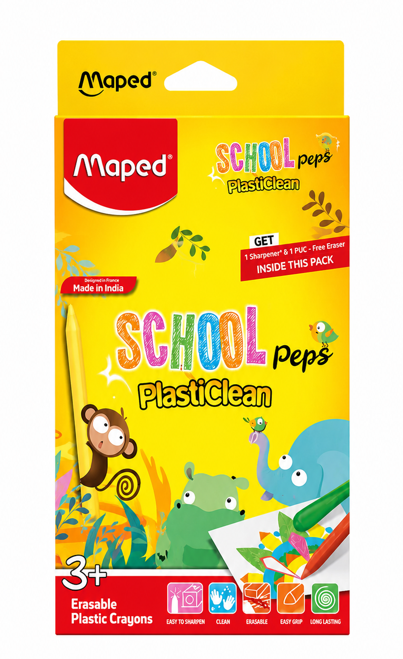 Maped Color Peps Plastic Clean Crayons