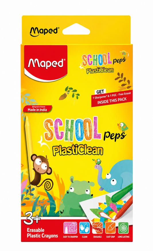Maped Color Peps Plastic Clean Crayons