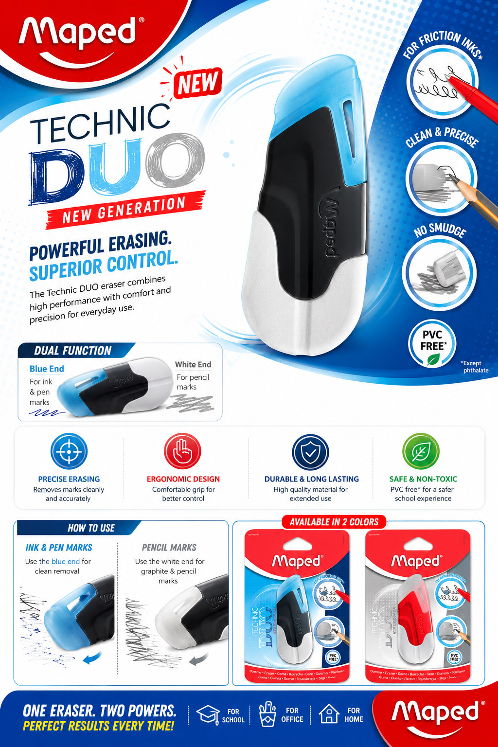 Maped Stylies Eraser,Maped Duo Eraser