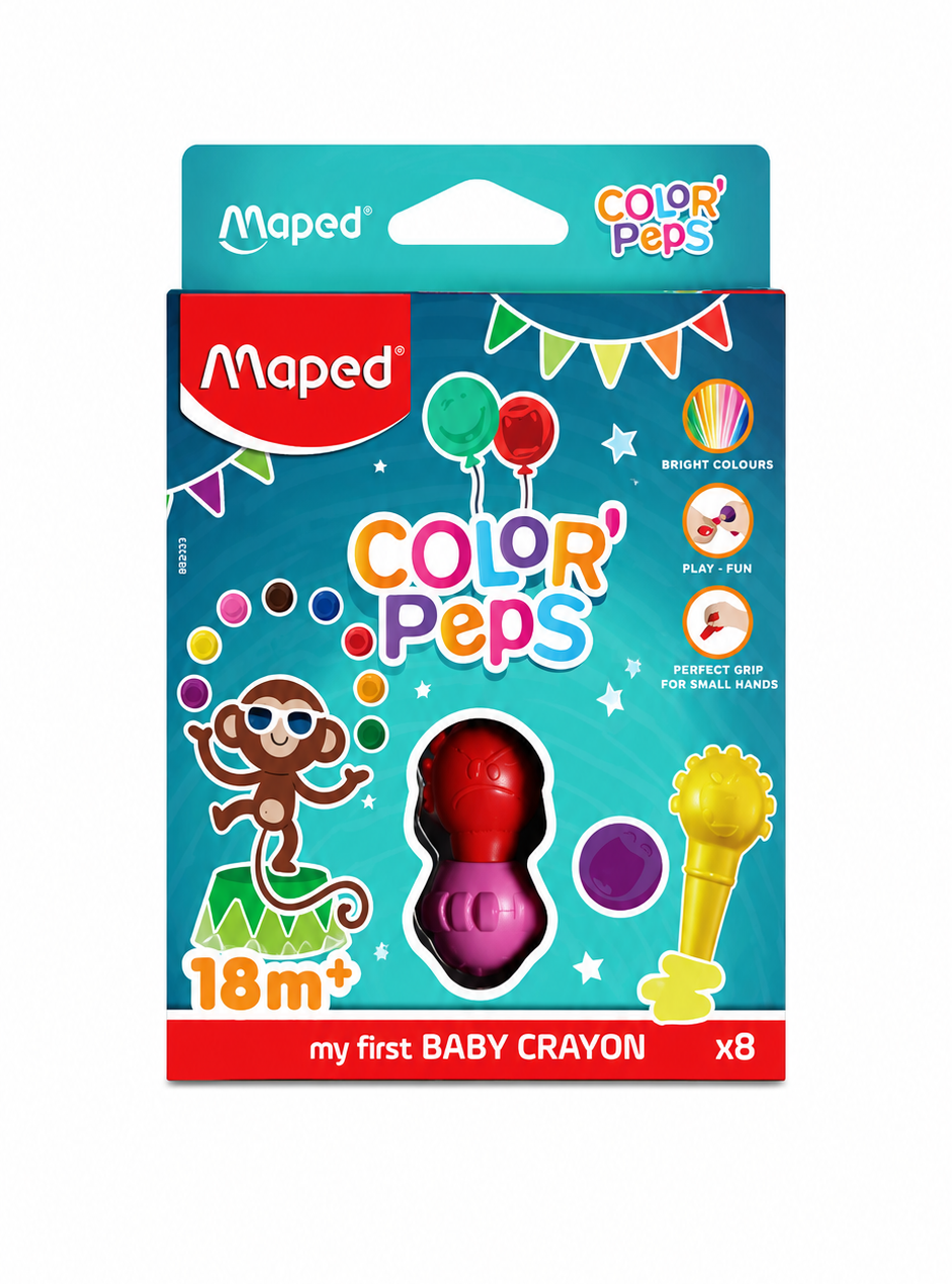 Maped Color'Peps Baby Crayons|set of 8 Shades