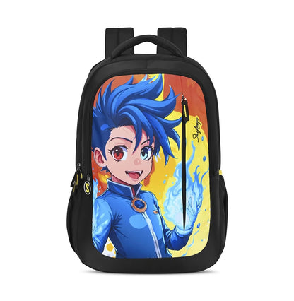 Skybags Manga Fire-N-Ice Black School Backpack 