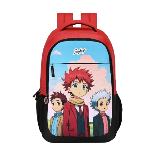 Skybags Manga Trinity Red School Backpack