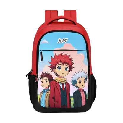 Skybags Manga Trinity Red School Backpack