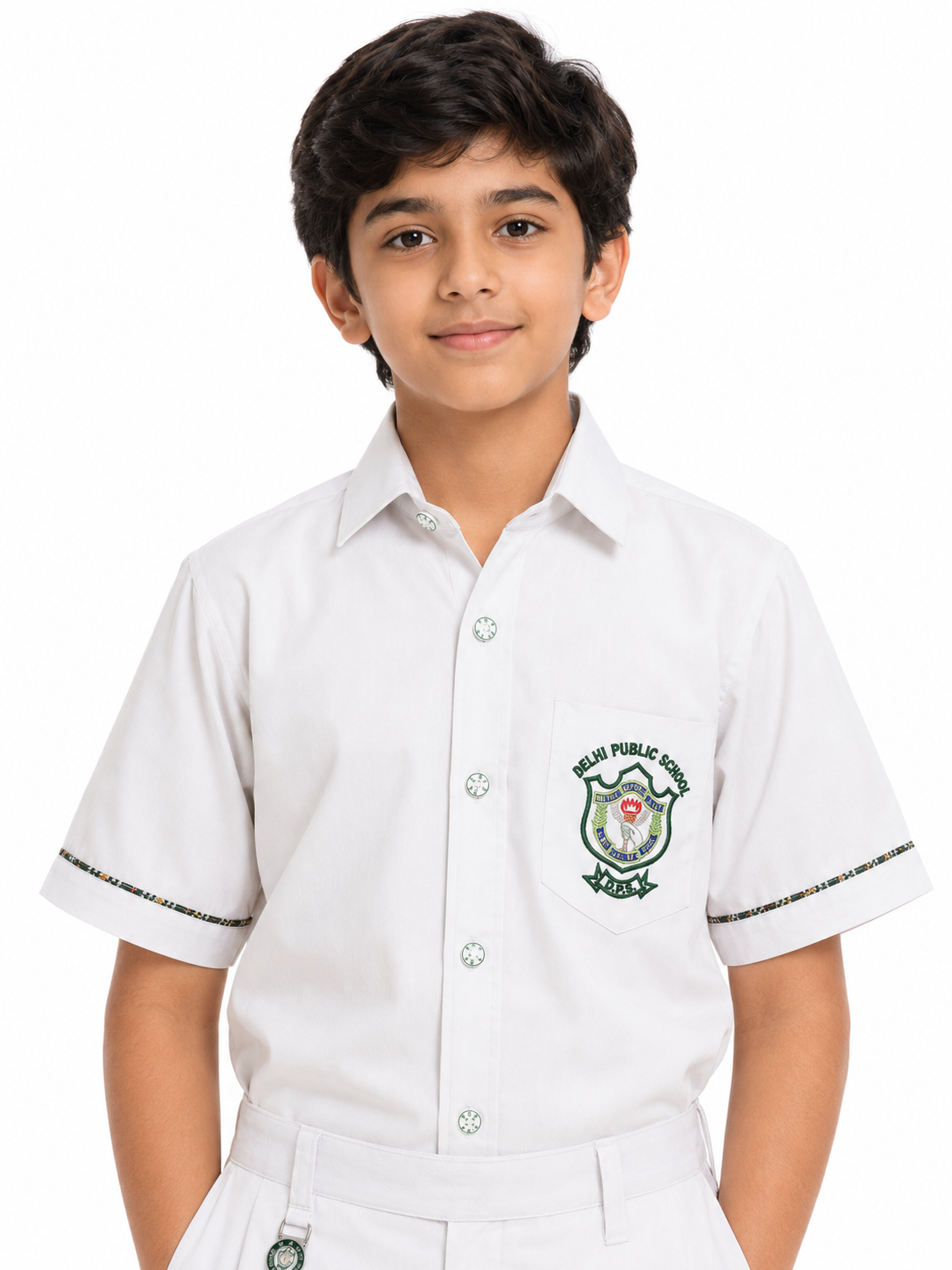 dps white shirt half for classes 1st to 10th