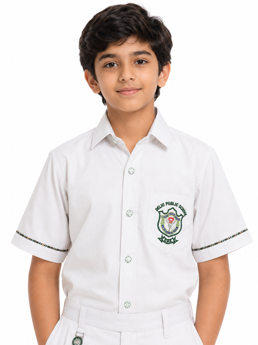 dps white shirt half for classes 1st to 10th