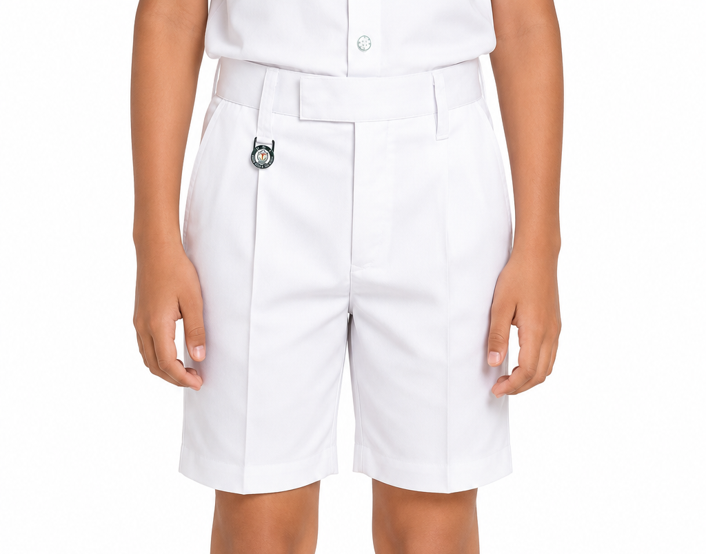 dps white short uniform for class 1st to 5th