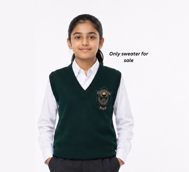 dps green half sweater for boys and girls