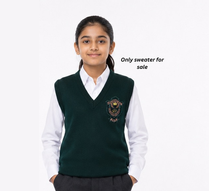 dps green half sweater for boys and girls