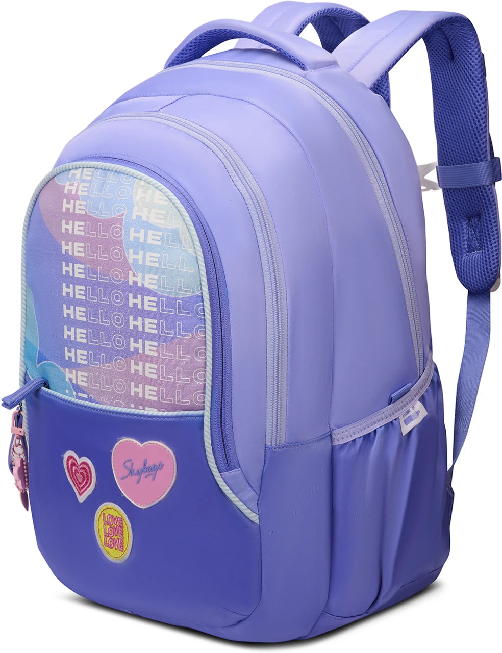 Skybags Glitter 01 Purple School Backpack for Everyday School Use | 37L
