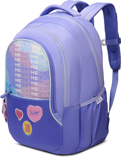 Skybags Glitter 01 Purple School Backpack for Everyday School Use | 37L