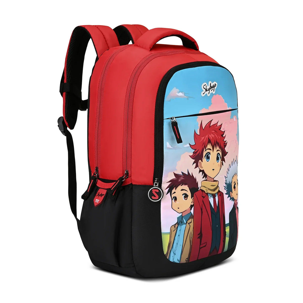 Skybags Manga Trinity Red School Backpack | 27L