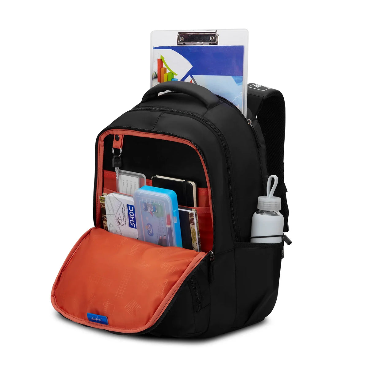 Skybags Sizzler Pro Hot Box Black School Backpack | 39L