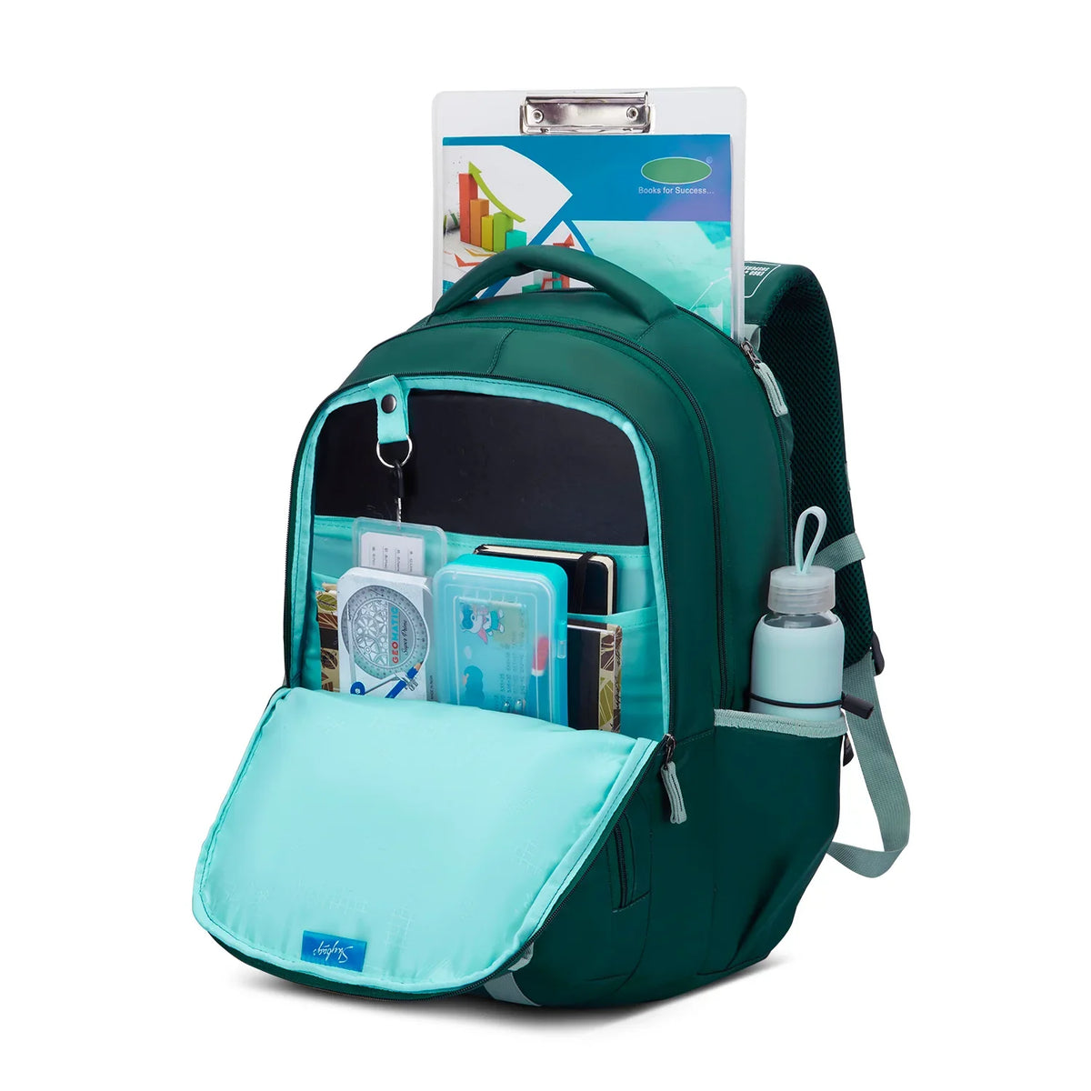 Skybags Sizzler Pro Hot Box Dark Green School Backpack | 39L