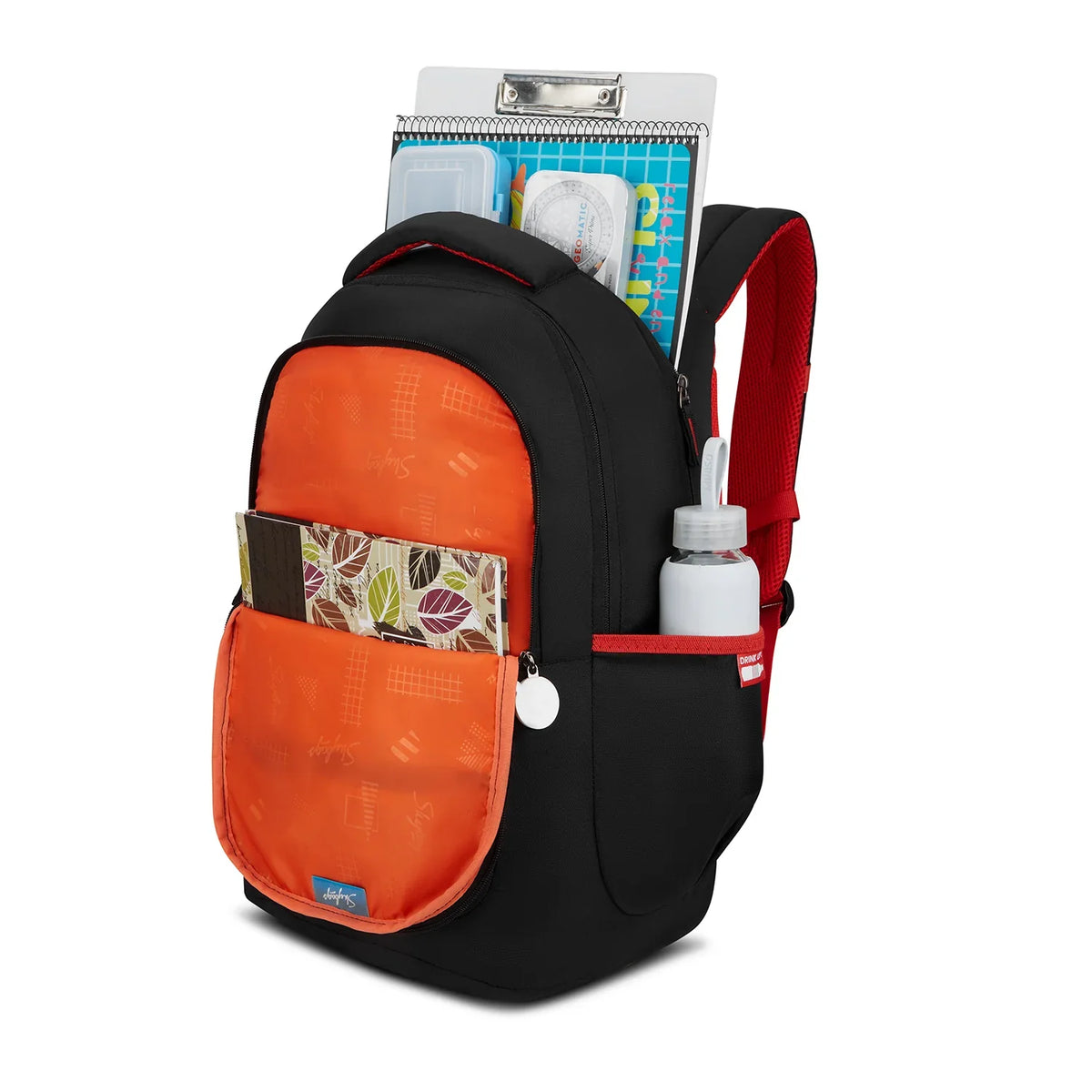Skybags Kenshi RC Black School Backpack for Boys and Girls | 34L