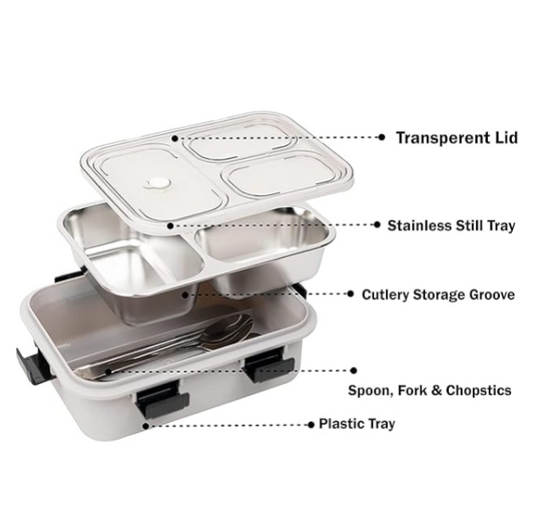 Insulated Stainless Steel Lunch Box for Students