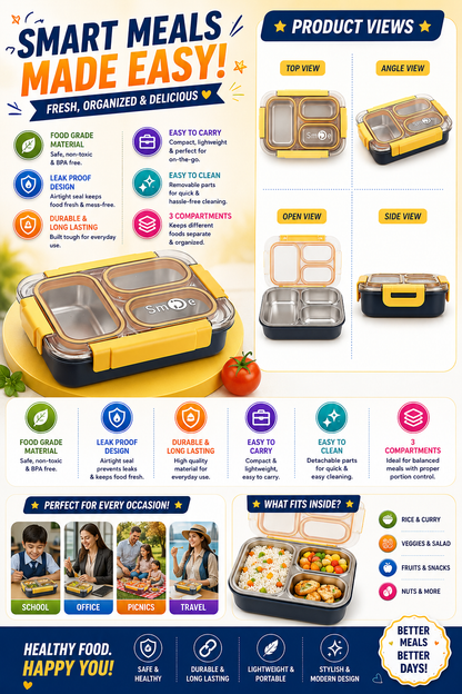 Stainless Steel Lunch Box 710ml