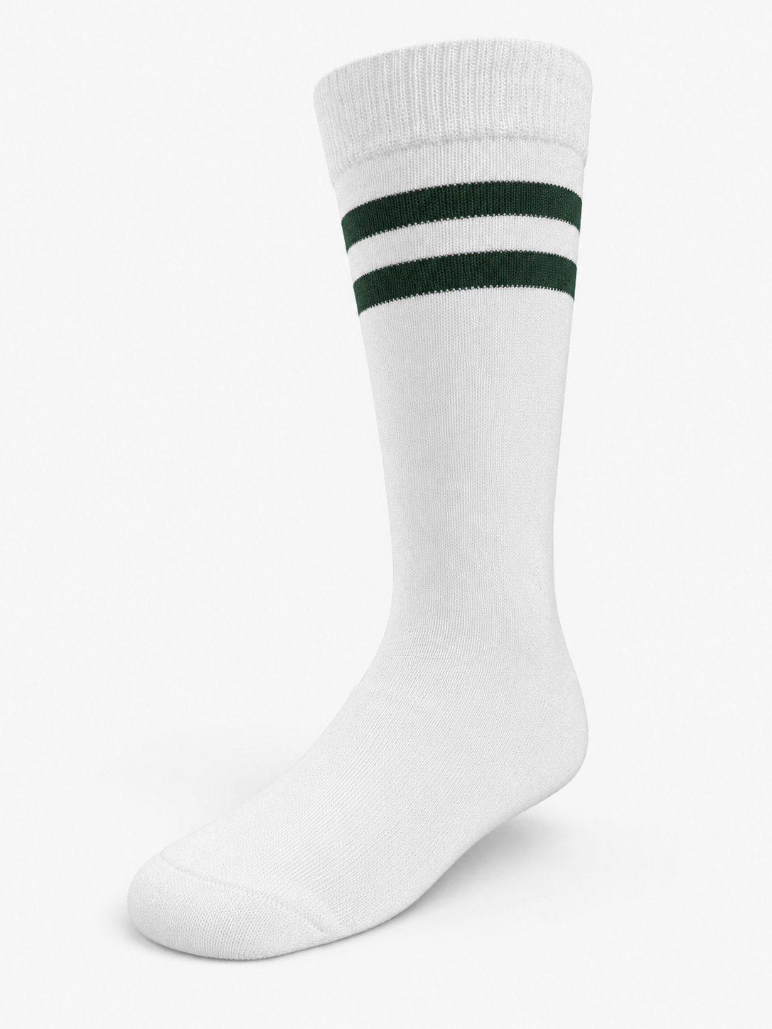 white socks with green stripes socks for all dps students