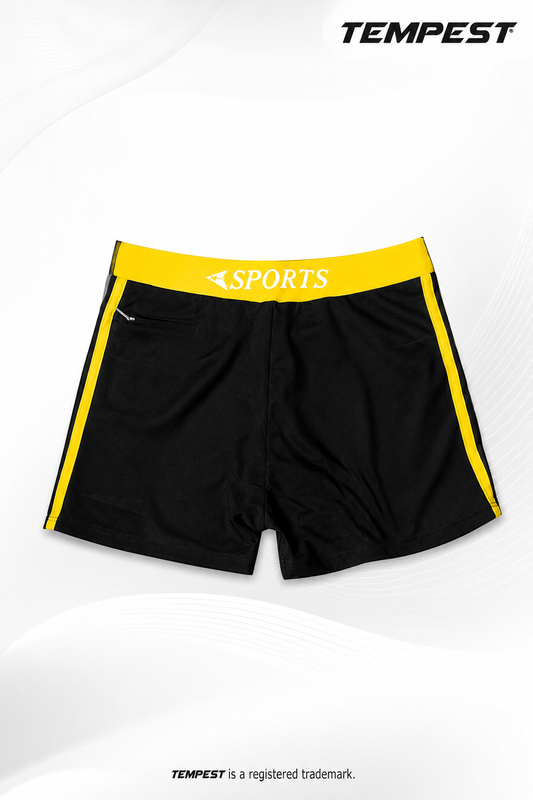 Boys Sports Swim Trunks with Contrast Side Stripes